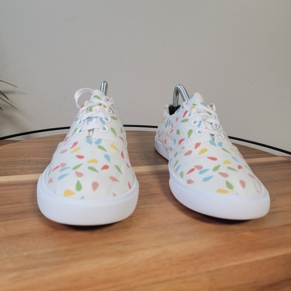 Bucketfeet Multi Color Rain Drop Print Canvas Sneakers Lace Up Size 6 - Picture 8 of 17